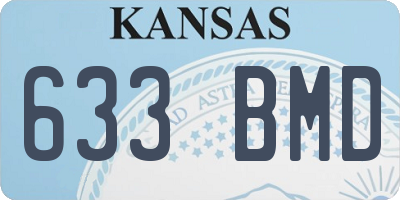 KS license plate 633BMD