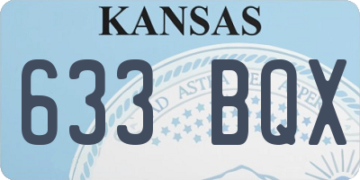 KS license plate 633BQX