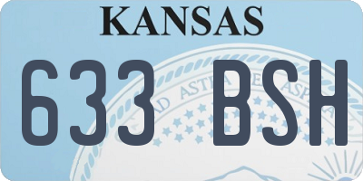 KS license plate 633BSH