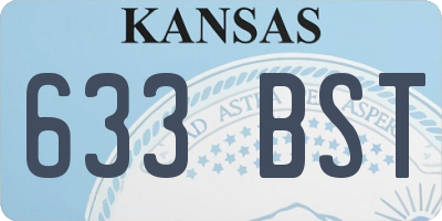 KS license plate 633BST