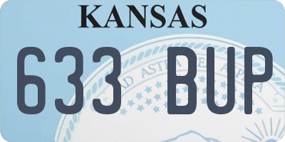 KS license plate 633BUP