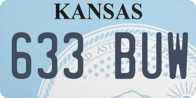 KS license plate 633BUW