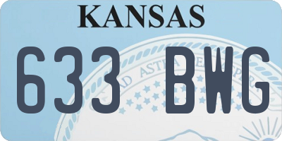 KS license plate 633BWG
