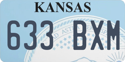 KS license plate 633BXM