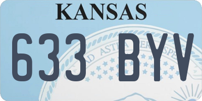 KS license plate 633BYV