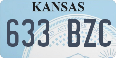 KS license plate 633BZC
