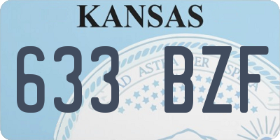 KS license plate 633BZF