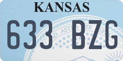 KS license plate 633BZG