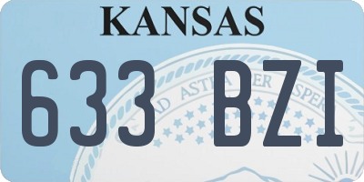 KS license plate 633BZI
