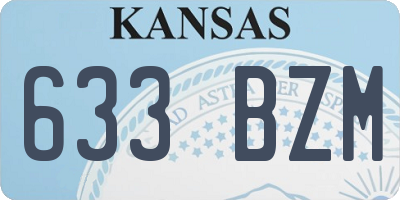 KS license plate 633BZM