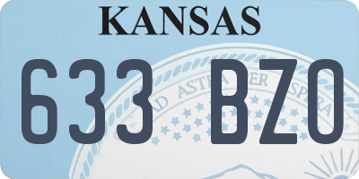 KS license plate 633BZO