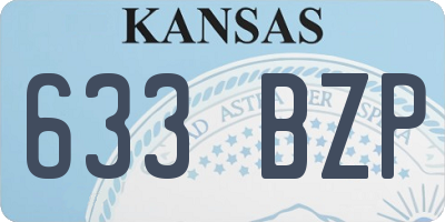 KS license plate 633BZP