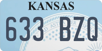KS license plate 633BZQ