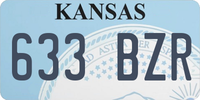 KS license plate 633BZR
