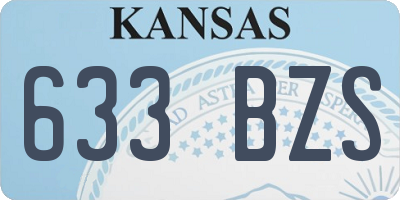KS license plate 633BZS