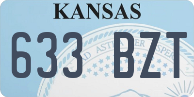 KS license plate 633BZT