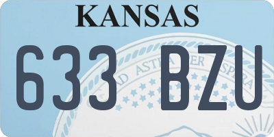 KS license plate 633BZU