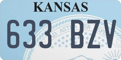 KS license plate 633BZV