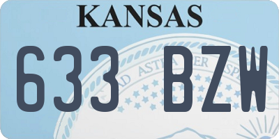 KS license plate 633BZW