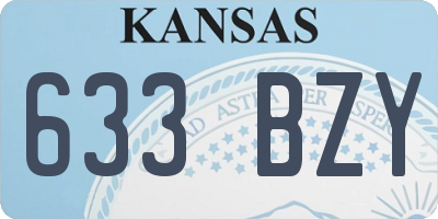 KS license plate 633BZY