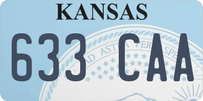 KS license plate 633CAA