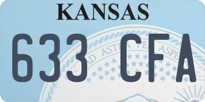 KS license plate 633CFA