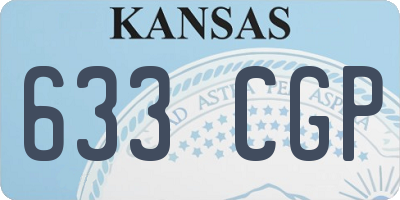 KS license plate 633CGP