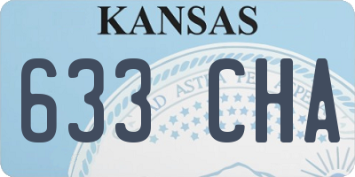 KS license plate 633CHA