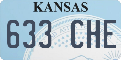 KS license plate 633CHE