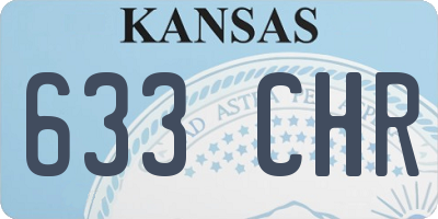 KS license plate 633CHR