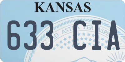 KS license plate 633CIA