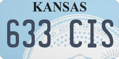 KS license plate 633CIS