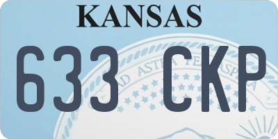 KS license plate 633CKP