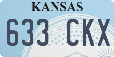 KS license plate 633CKX