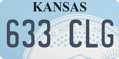 KS license plate 633CLG