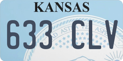 KS license plate 633CLV