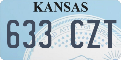 KS license plate 633CZT