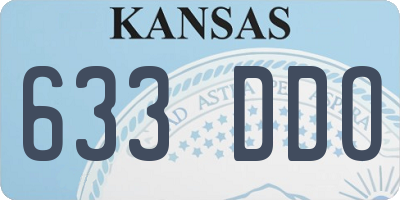 KS license plate 633DDO