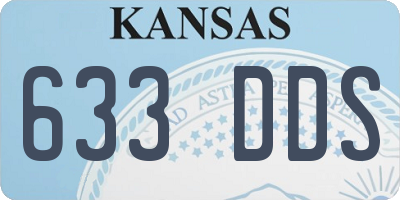 KS license plate 633DDS