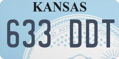 KS license plate 633DDT