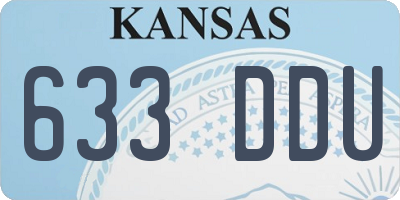 KS license plate 633DDU