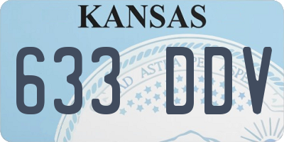 KS license plate 633DDV