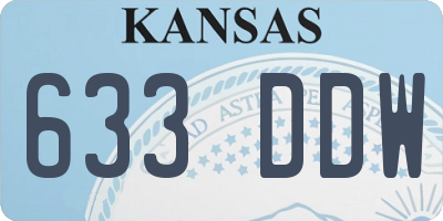 KS license plate 633DDW