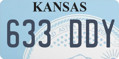 KS license plate 633DDY