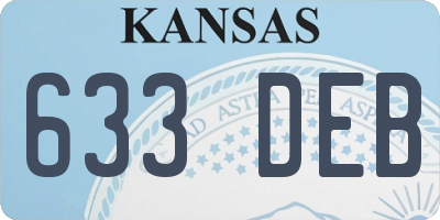 KS license plate 633DEB