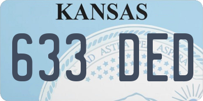 KS license plate 633DED