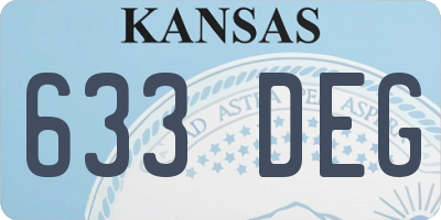 KS license plate 633DEG