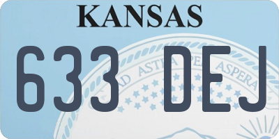 KS license plate 633DEJ