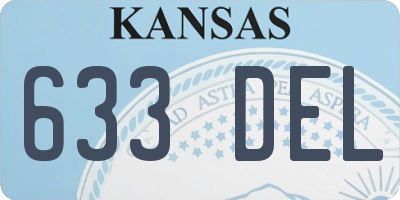 KS license plate 633DEL