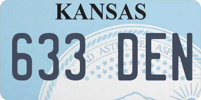 KS license plate 633DEN